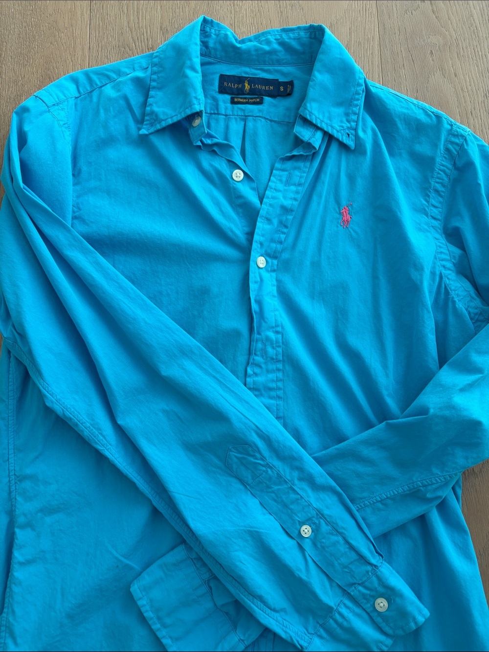 Ralph Lauren Teal Button-Down Shirt size small